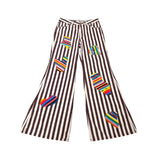 Striped Brown White Jeans
