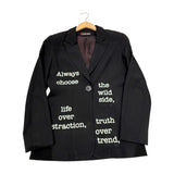 Blue Greenie Quote Blazer
