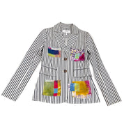 Blue Greenie Patchwork Blazer