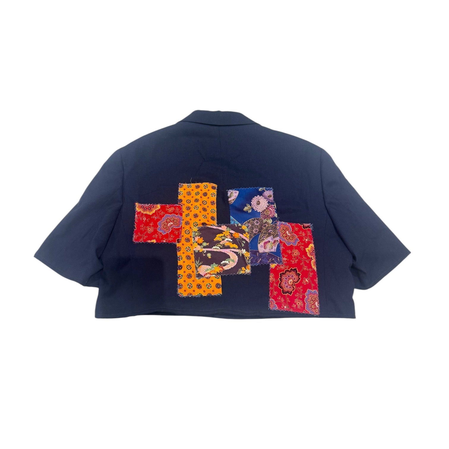 Patchwork Cropped Blazer