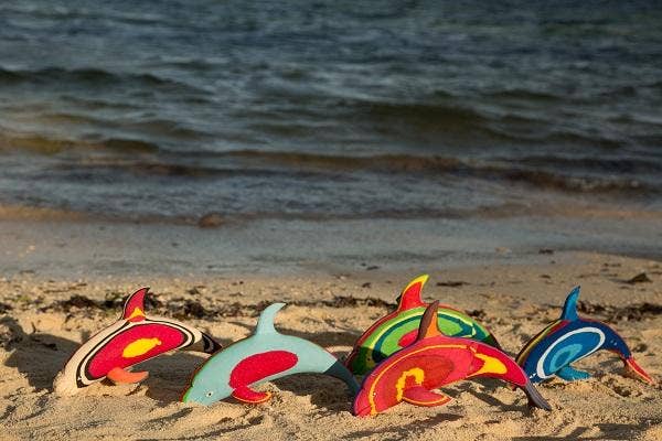 Dolphin Flip Flop Sculpture - Wholesale: Large