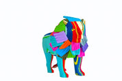 Recycled Lion Flip Flop Sculpture: Large
