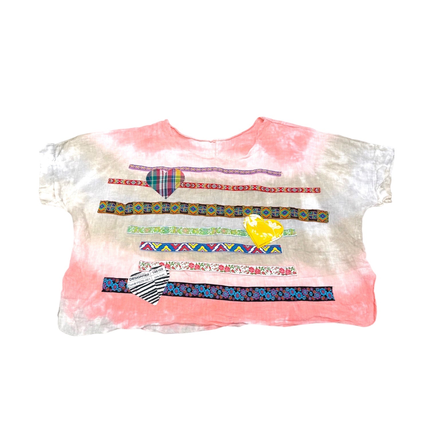 Hearts in Line Linen Top