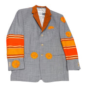Orange Flower Blazer 