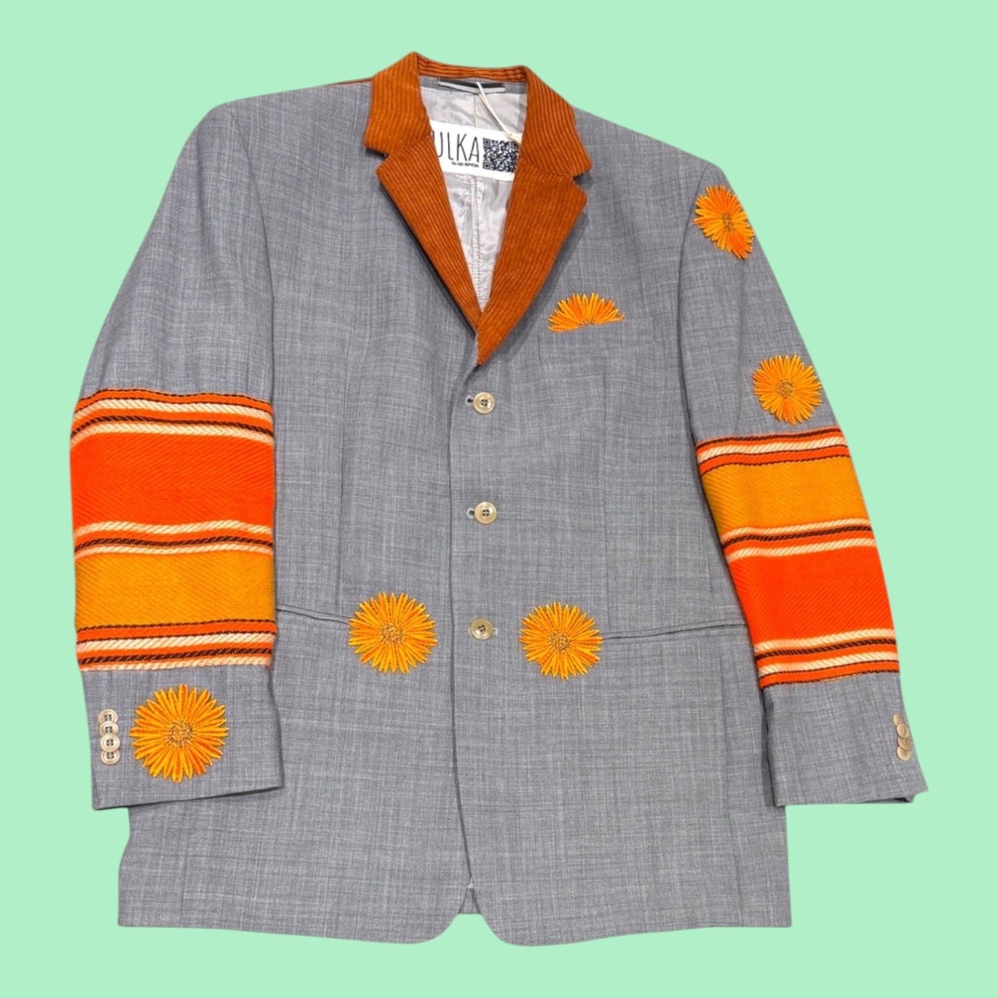 Orange Flower Blazer