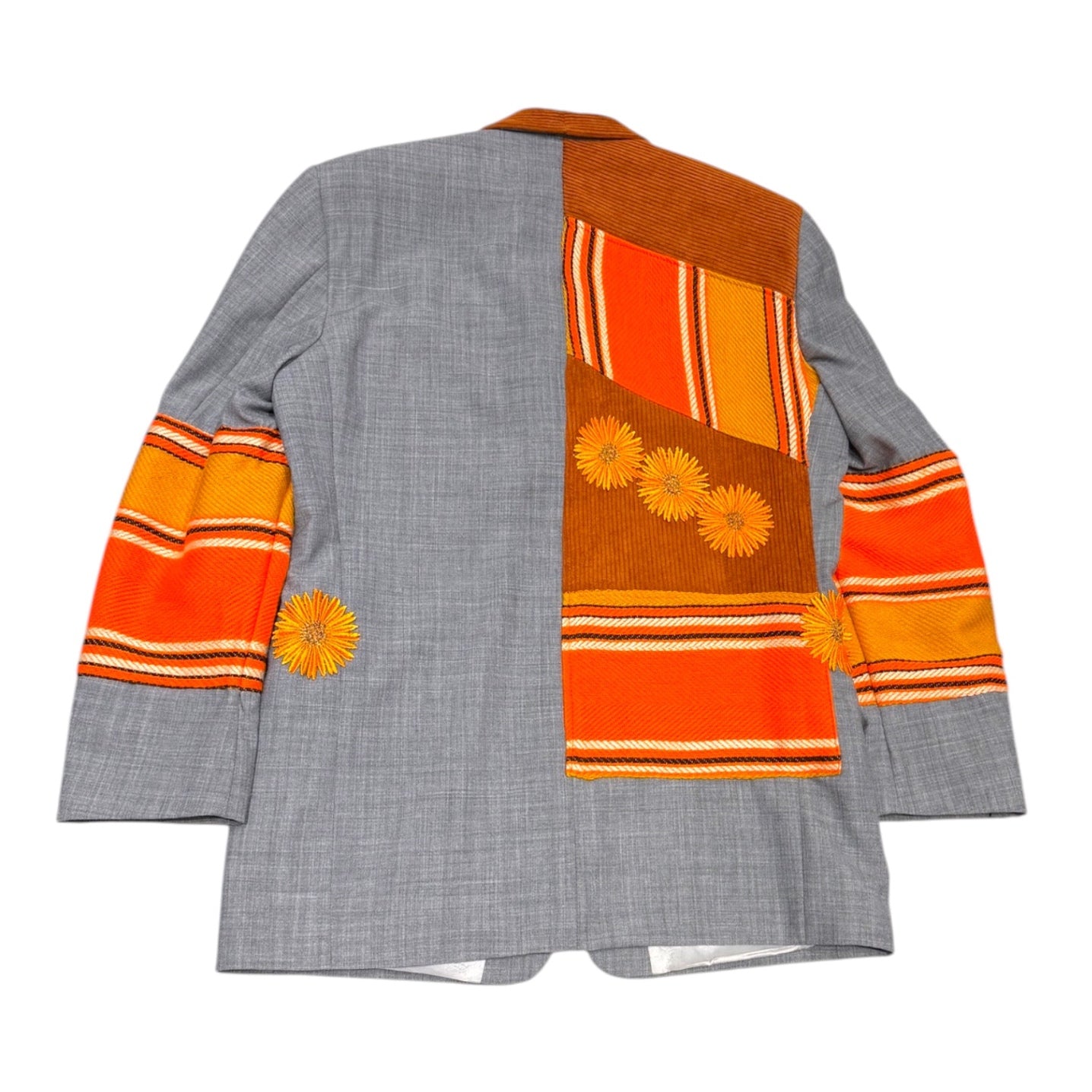 Orange Flower Blazer 