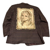 Wool Vintage Needlepoint Woman Blazer