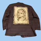 Wool Vintage Needlepoint Woman Blazer