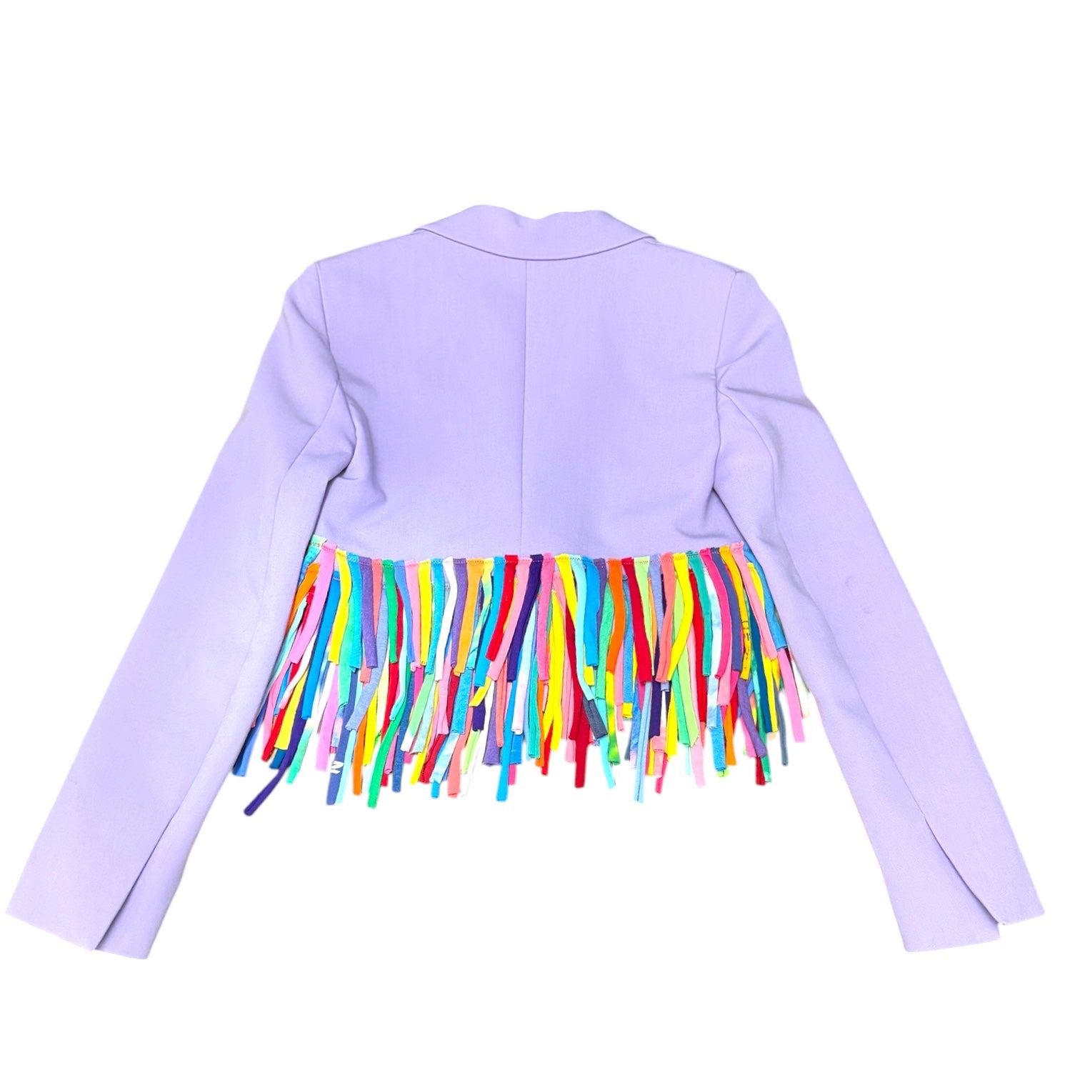 Triple Layer T-Shirt Fringe Blazer