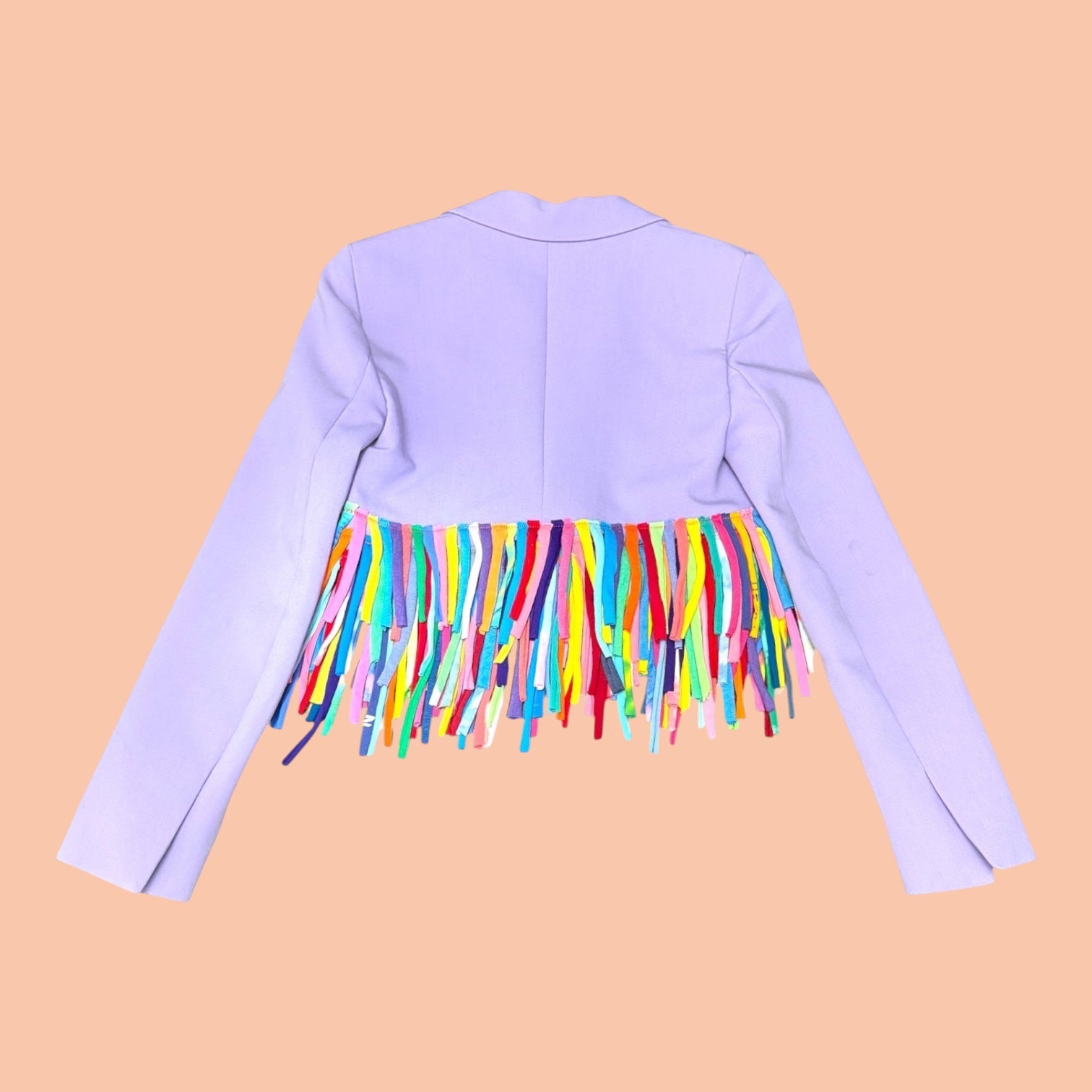 Triple Layer T-Shirt Fringe Blazer