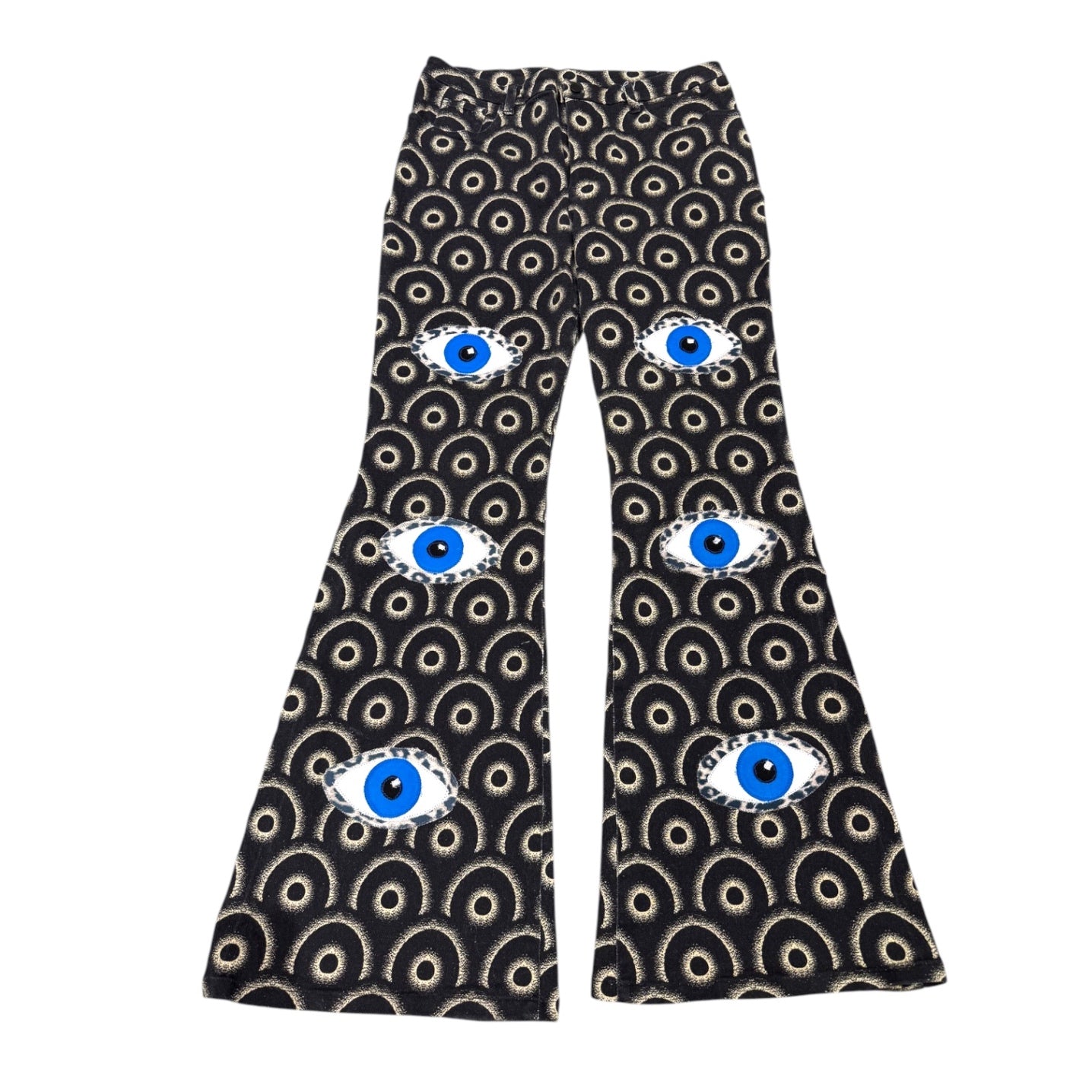 Blue Eyes Patterned Jeans