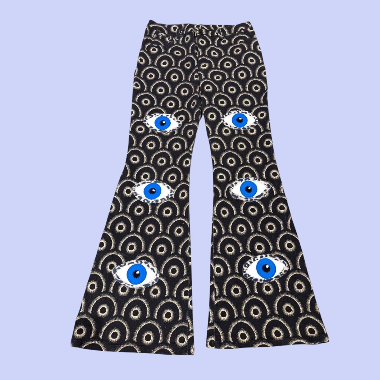 Blue Eyes Patterned Jeans