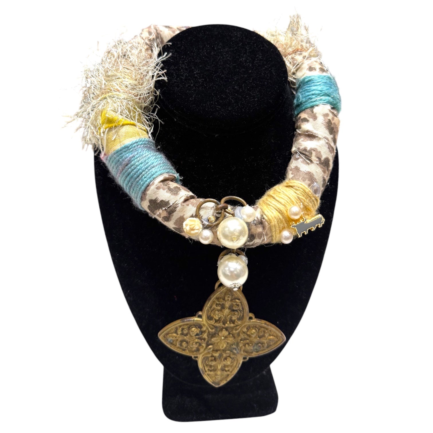 Fabric Collar with Pendant
