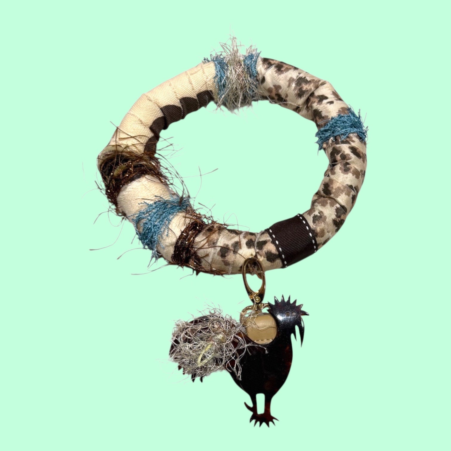 Fabric Collar with Rooster