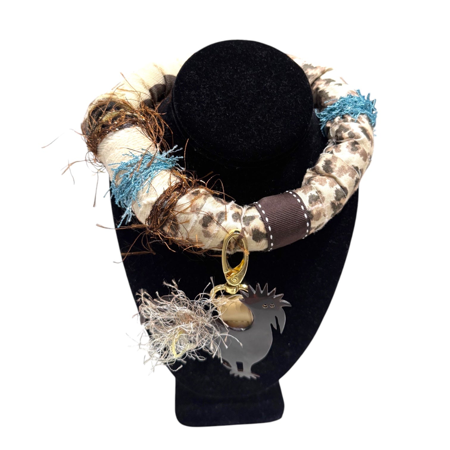 Fabric Collar with Rooster