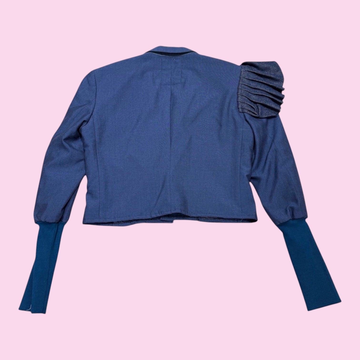 Ulka Cropped Ruffle Blazer