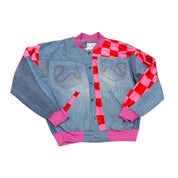 Ulka Pink Check & Denim Jacket 