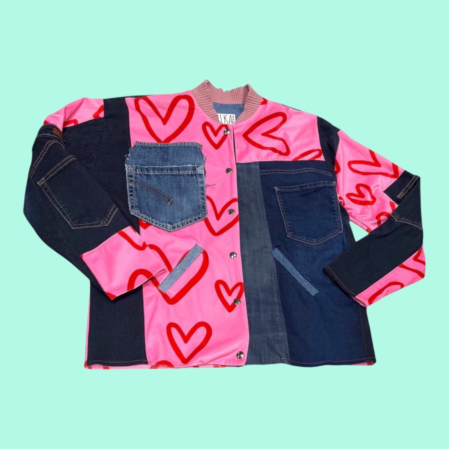 Ulka Hearts & Denim Patchwork Jacket