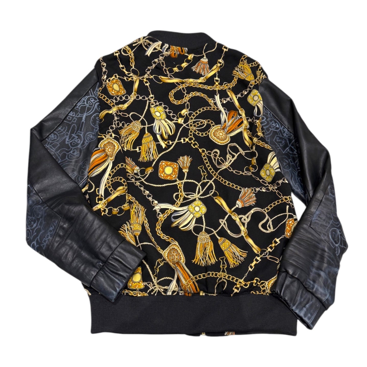 Ulka Leather Sleeve Jacket