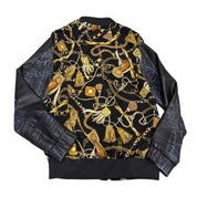 Ulka Leather Sleeve Jacket