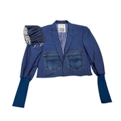 Ulka Cropped Ruffle Blazer