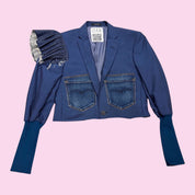 Ulka Cropped Ruffle Blazer