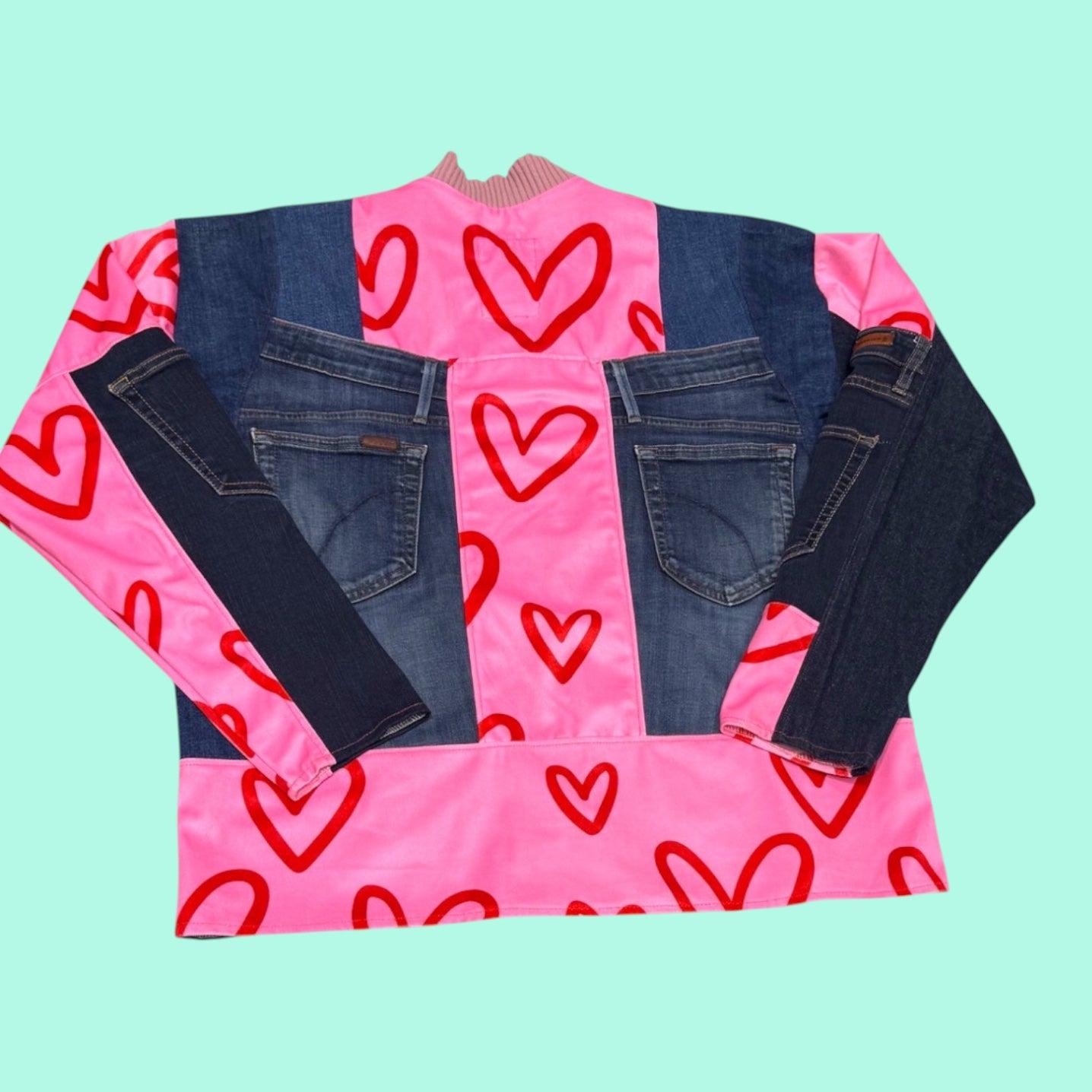 Ulka Hearts & Denim Patchwork Jacket