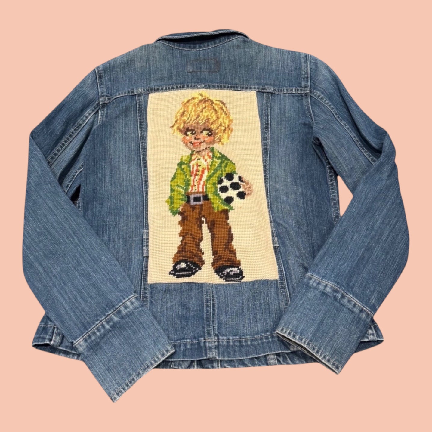 Soccer Boy Tapestry Denim Jacket