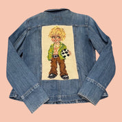 Soccer Boy Tapestry Denim Jacket