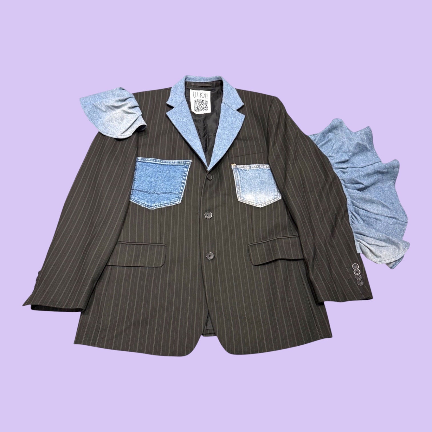 Ulka Denim Patchwork Blazer