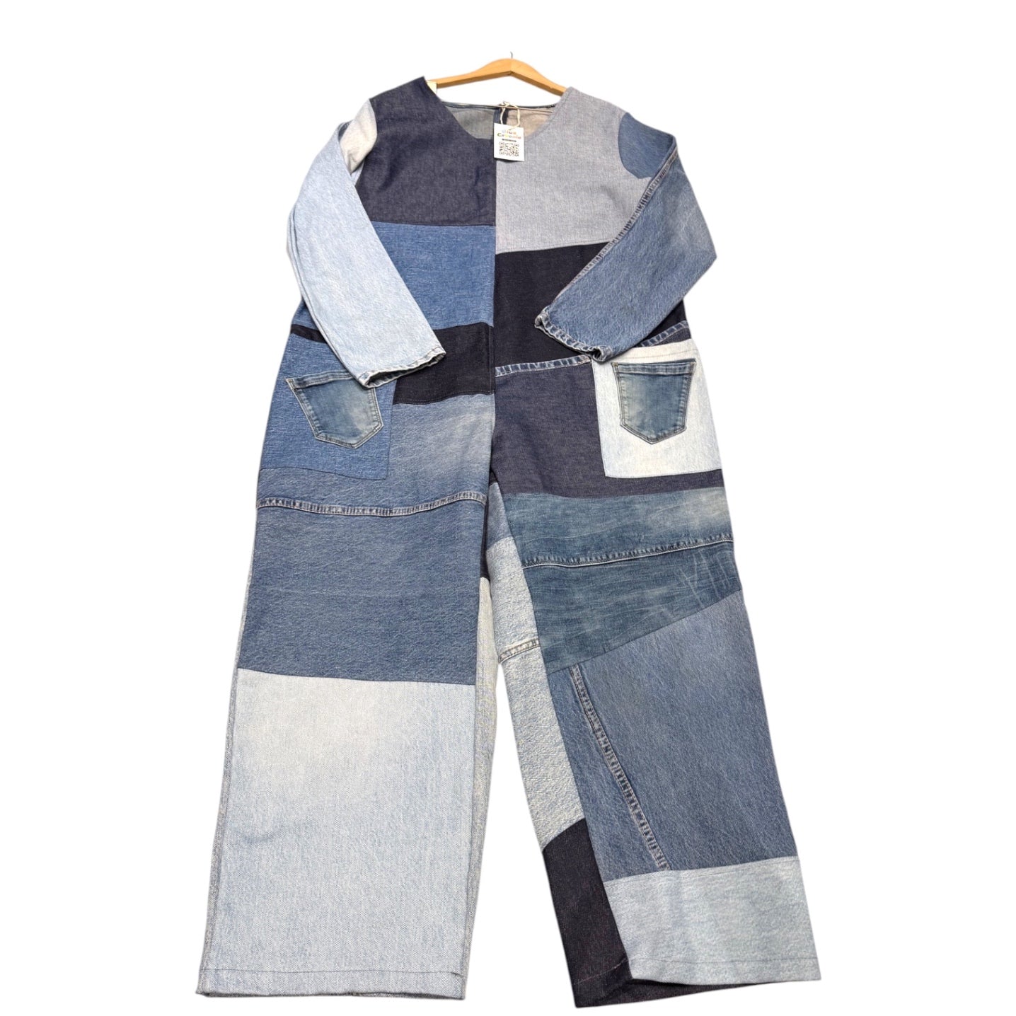 Ulka Denim Patchwork Jumpsuit
