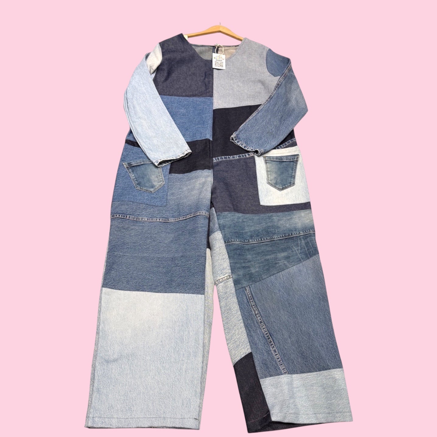 Ulka Denim Patchwork Jumpsuit