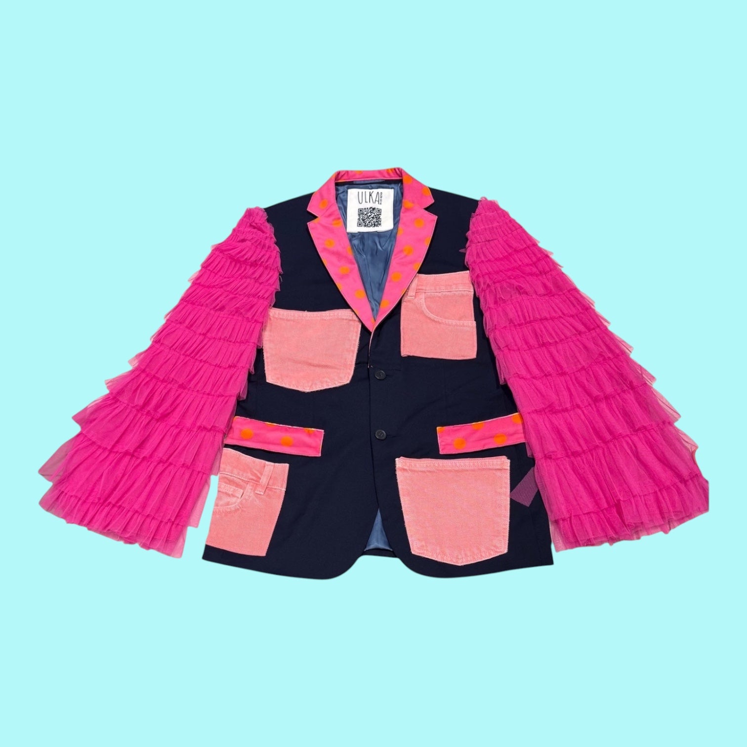 Ulka Pink Tulle Blazer