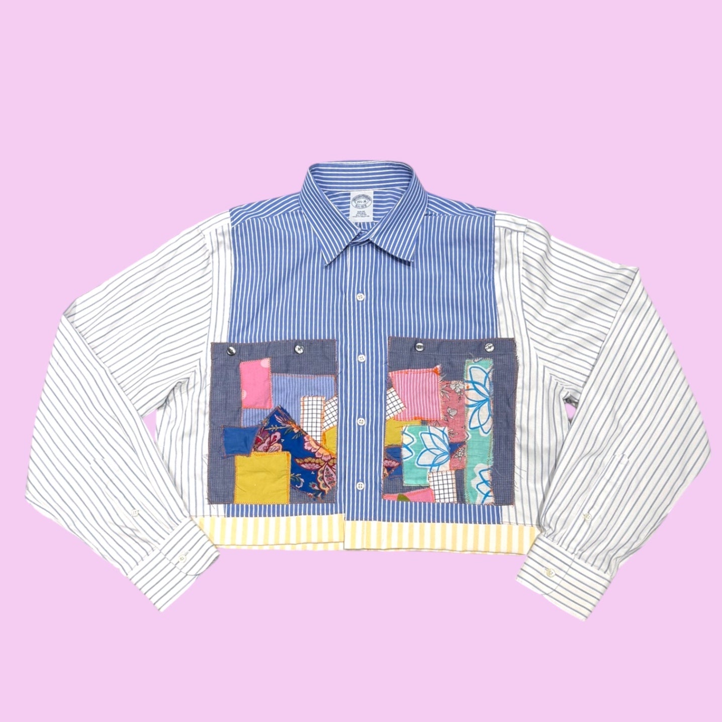 Patchwork Cropped Shirt
