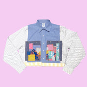 Patchwork Cropped Shirt