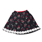 Cherry Dot Skirt with Bead & Lace Trim