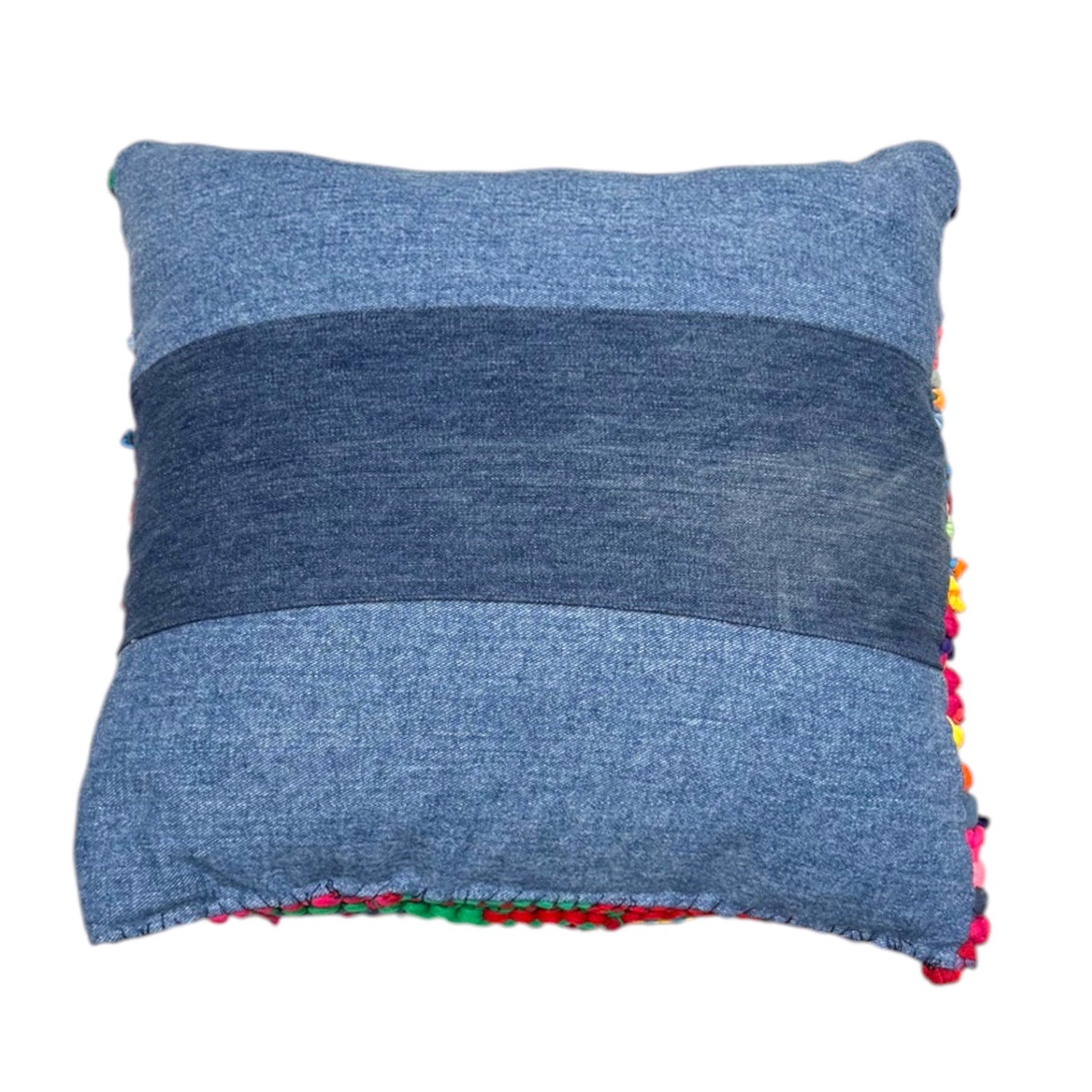 Hand Knit T-Shirt Strip Pillow