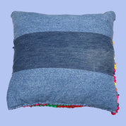 Hand Knit T-Shirt Strip Pillow