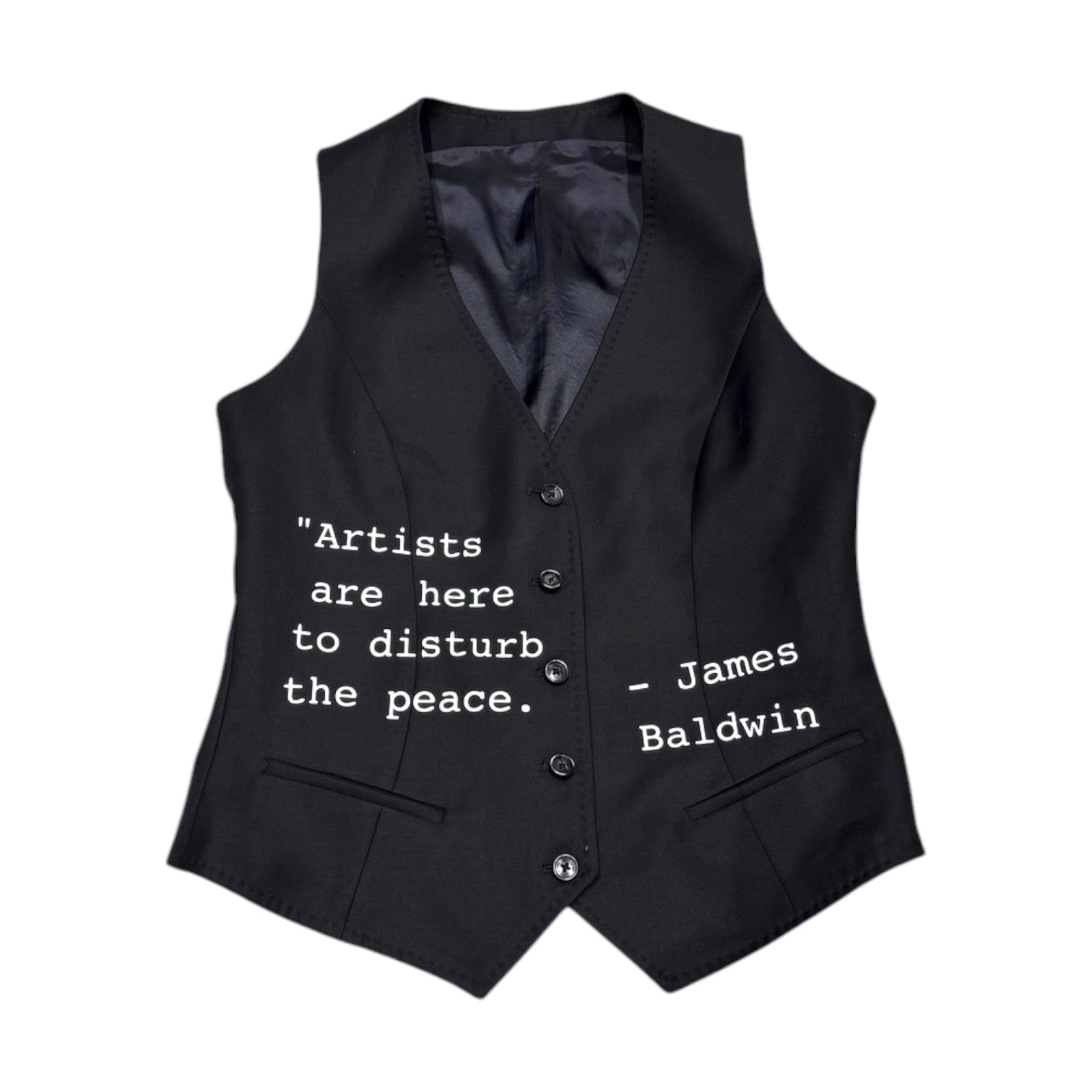 James Baldwin Quote Vest