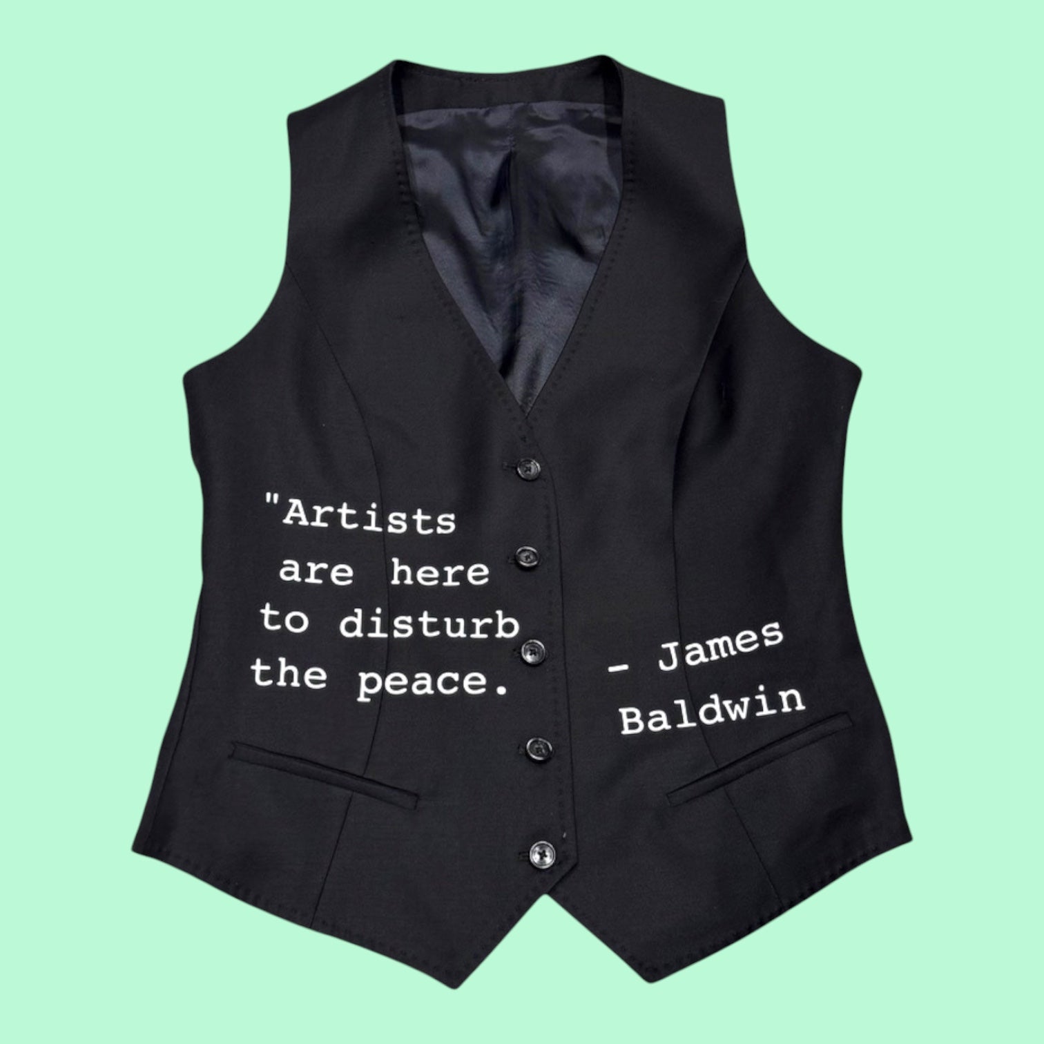 James Baldwin Quote Vest