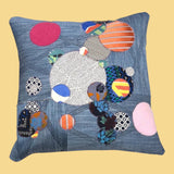 Circle Scrap Throw Pillow