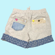 Denim Trim Shorts