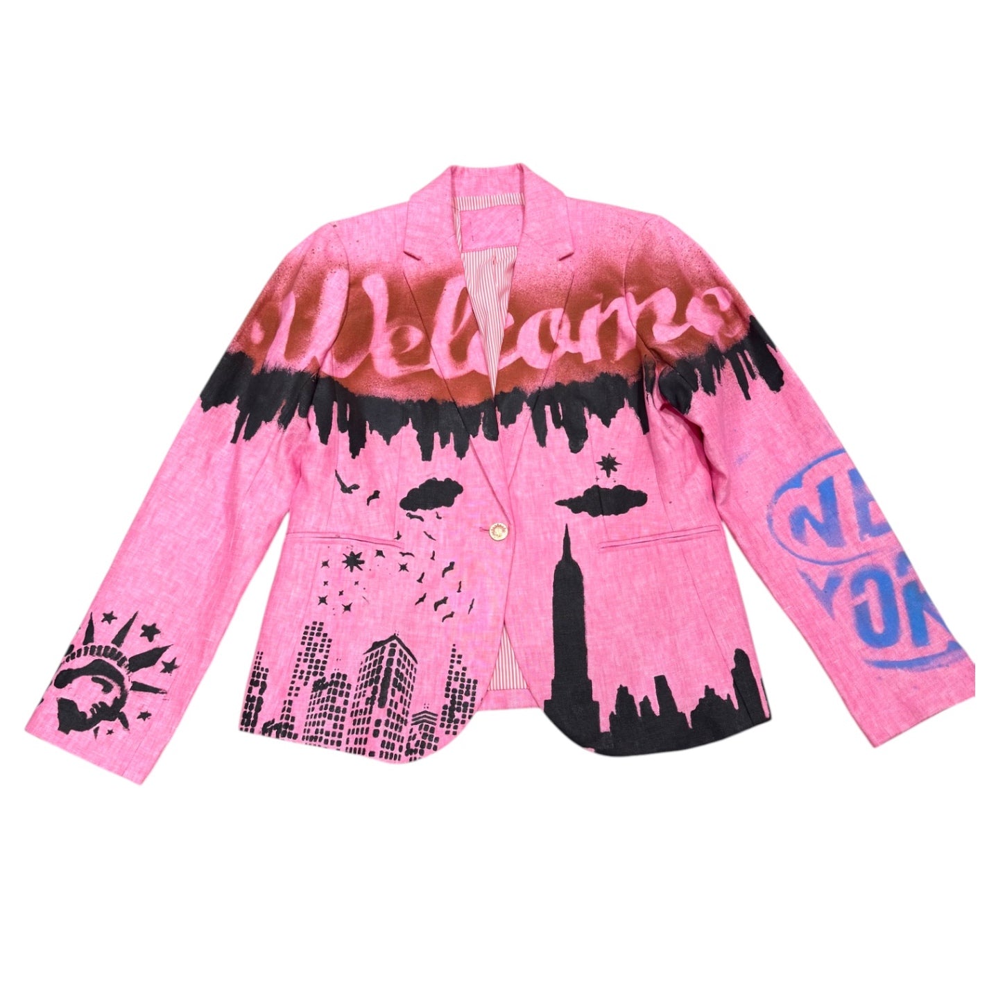 Pink Painted Blazer