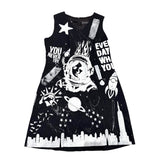 Black & White Painted Dress