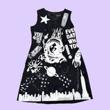 Black & White Painted Dress