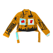 Yellow Painted Jean Jacket 