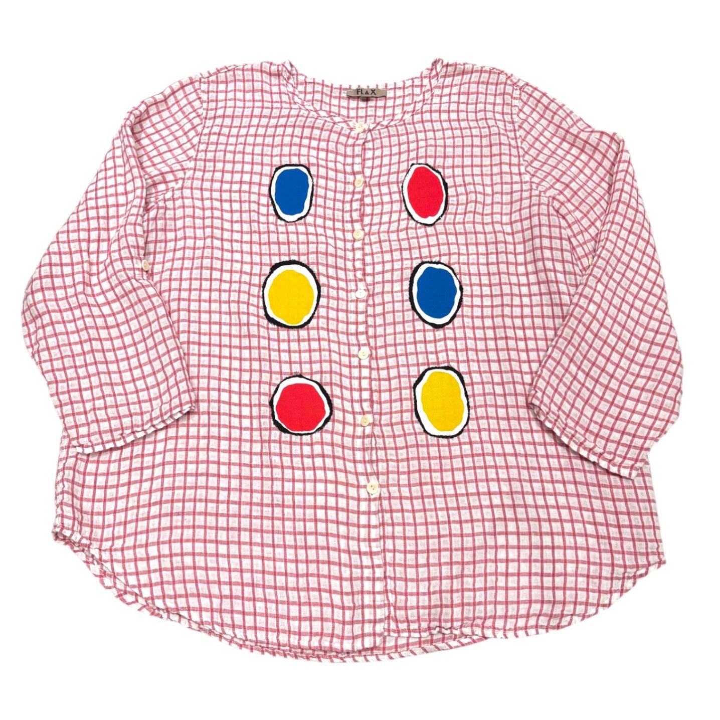 Big Circles Linen Top