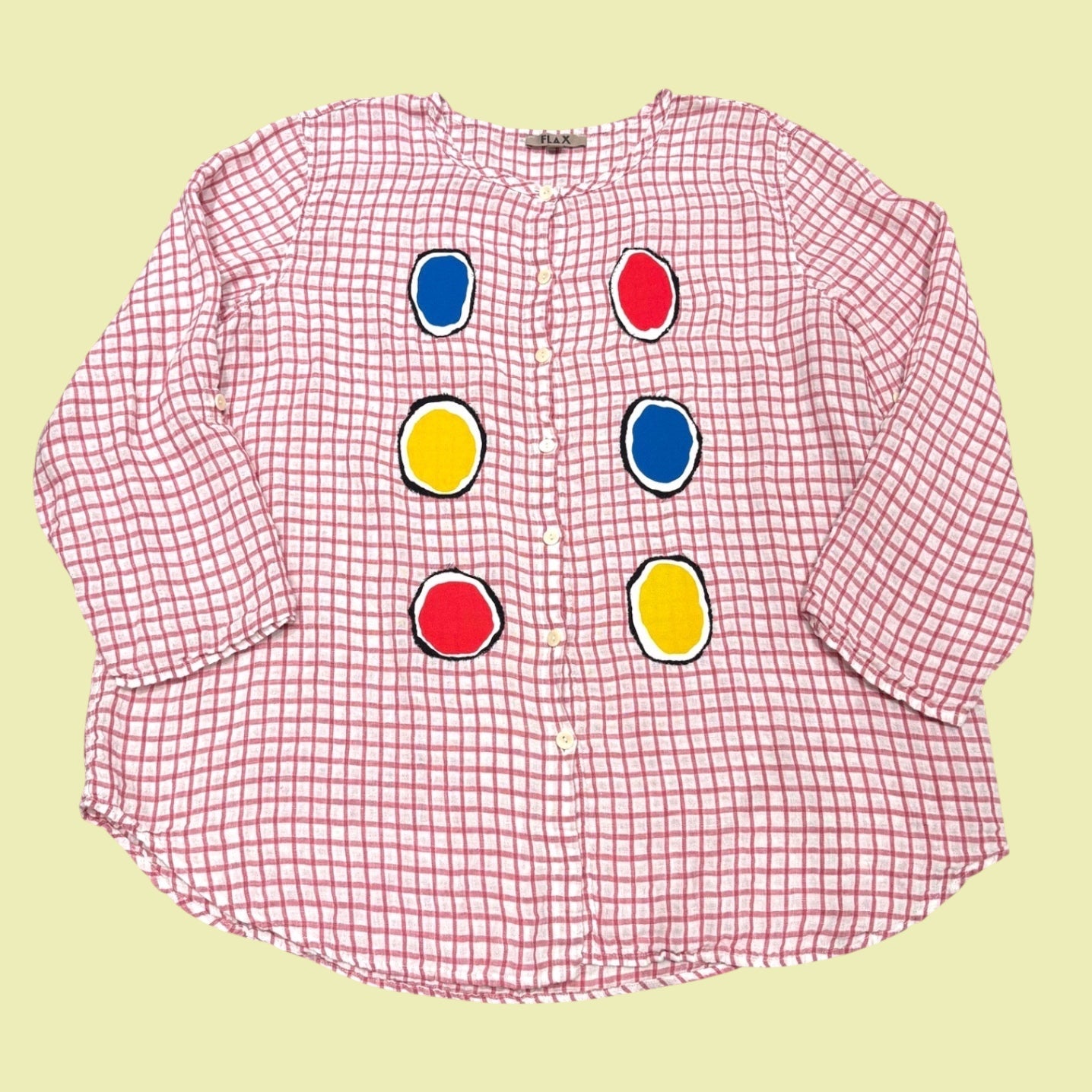 Big Circles Linen Top