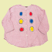 Big Circles Linen Top