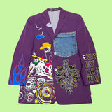 Purple Painted Blazer